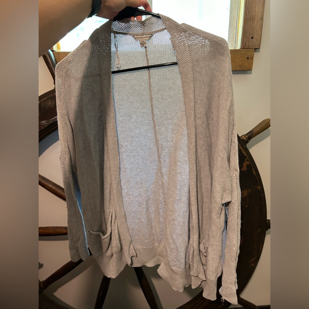 Grey American Eagle Open Cardigan